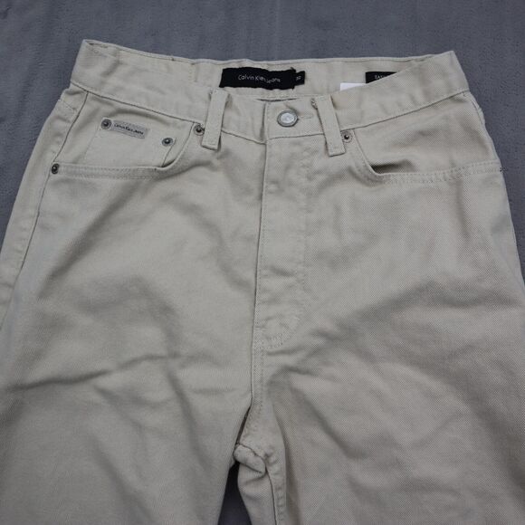 Calvin Klein Jeans Pants Mens 30 White Mid Rise Easy Fit Straight Leg Bottoms - Picture 10 of 16